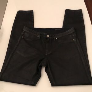 Club Monaco Coated Black Jeans!